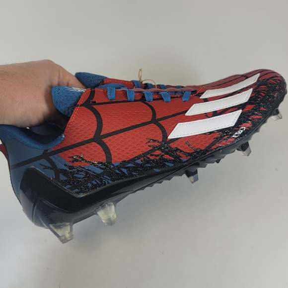 Adidas x PlayStation Adizero 12.0 SpiderMan Football Cleats Mens 8.5 IG9727 - Picture 6 of 10
